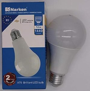 NARKEN - F-A70-16W-S-3000K-E27 / LED Round Bulb