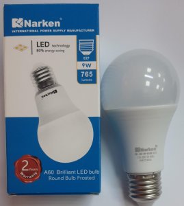 Narken LED Brilliant Series Bulb A60-9W-S-3000K & 6500K-E27