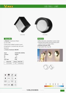 V.MAX LED Wall Light V-WL21 Series