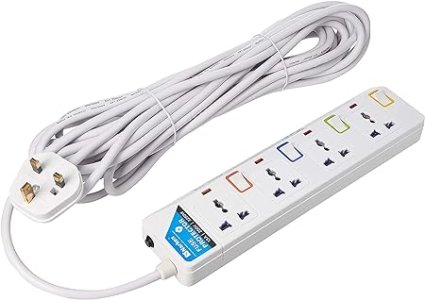 Narken E-Series Electric Universal Extension Cord 4 Socket 10 Meter