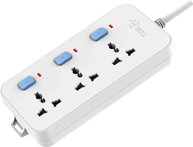 GONGNIU (Formerly Bull) Extension Board; 3 Socket, 3 Switch, 3 M Wire