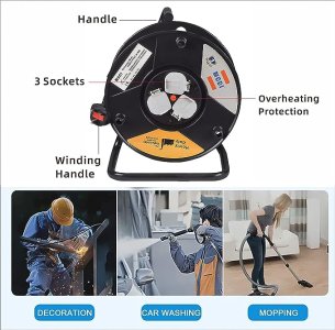 MODI Cable Reel Heavy Duty Extension 3 * 1.5mm