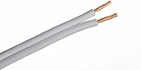 RR Kabel 0.75mm x 2 Core Twin Flexible Flat Cable 2C 100 Yards (White)