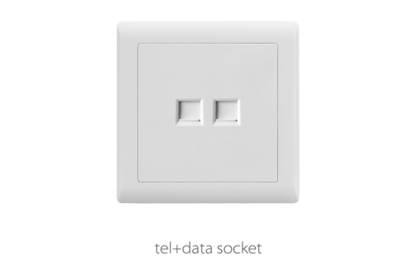 V1 Ivory Socket Data+Telephone Vmax