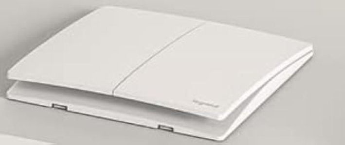 Legrand Mallia Senses 2 Gang 2 Way Switch White