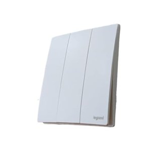 Legrand Mallia senses 3 Gang 2 Way Switch White