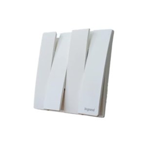 Legrand Mallia Senses 4 Gang 1 Way Switch White