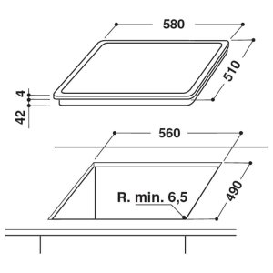 Indesit Built In Ceramic Hob 60cm AAR-160C