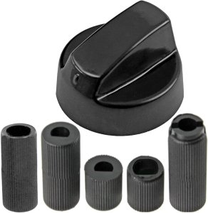Spares2go Universal Black Control Switch Knob for All Makes and Models of Oven, Cooker & Hob