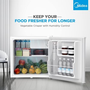 Midea 86L Free Standing Single Door Refrigerator  Mini Bar, Room Or Office, MDRD86FGE01