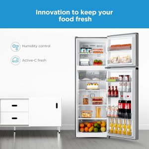 Midea 489L Gross Top Mount Double Door Refrigerator MDRT489MTE46,  Electronic Control, Silver