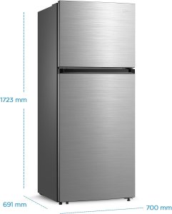 Midea 580L Gross Top Mount Double Door Refrigerator MDRT580MTE46,Silver, Large
