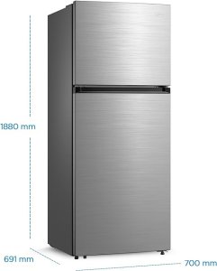 Midea 645L Gross Top Mount Double Door Refrigerator MDRT645MTE46, Silver