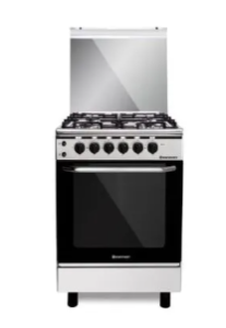 Westpoint Freestanding 4 Burner Gas Cooker, 60 x 55cm, Gas-Oven 55L Grill, Glass Lid, Knobs Automatic ignition WCLM-5640GGTILMI