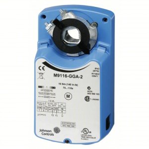 JOHNSON CONTROLS M9116-GGA-2 Actuator, Damper and Valve, 140 in-lb 41P520