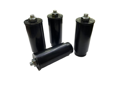 LPG Gas Stove Legs with Inner Stainless Steel Nut - Bolt (Black) - Set of 4 Pieces