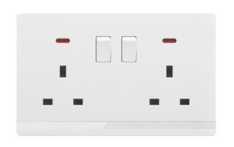 V-MAX DOUBLE 13A SOCKET WITH SWITCH-IVORY SERIES