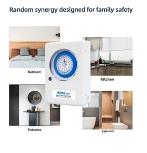 MODI 24H Mechanical Time Switch | Programmable Timer with 96 ON/OFF Settings | Heavy Duty 20A