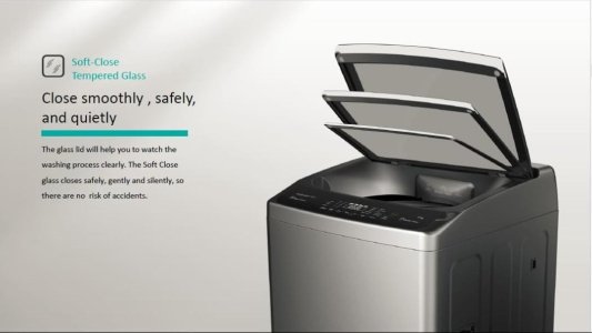 Hisense 8Kg Top load Fully Automatic Washer Titanium Grey Silver Model WTJA802T | 1 Year Warranty