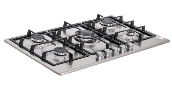 Terim 90 cm Built-in Gas Hob, Flame Failure Device, Cast Iron Pan Supports, Gas Conversions Kit, Made in Turkey, 1 Year Warranty