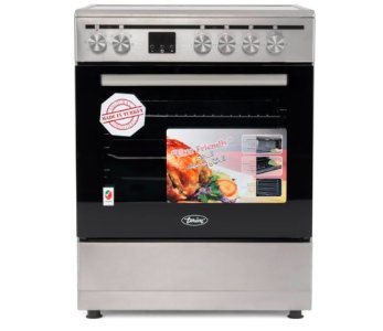 Terim 60X60 Ceramic Cooking Range, 6 Oven Function With Turbo Fan, Stainless Steel - 1 Year Warranty