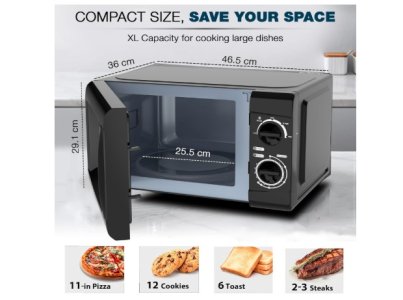 Nikai Microwave Oven with Defrost Function, 20L, 700W