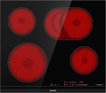 Gorenje 60 cm Built In Electric/Glass Ceramic Hob, Made In Solvenia, Black, Ecs648Bcsc