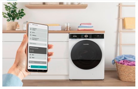 Gorenje 10.5 Kg Front Load Washing Machine with Inverter Motor, Wifi Enabled Operations, Wave Drum, 1400 RPM, White