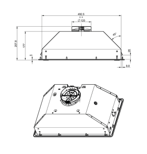 Gorenje Built-In Chimney Hood BHI611ES-UK (53.4 x 20.8 x 30 cm)