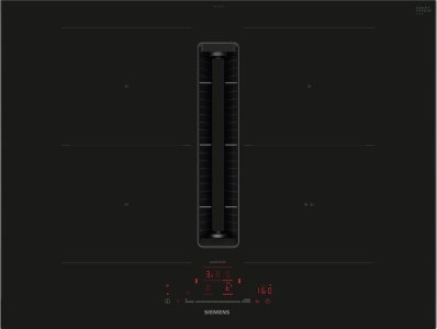 Siemens iQ500 ED777HQ26E 70 cm Induction Hob with Integrated Downdraft Ventilation, touchSlider, Home Connect, German Engineering Hob, Black