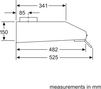 Siemens Built-in Hood Twin Motor 3 Speed Control LU26150GB Silver 90cm