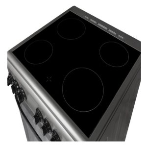 Wolf Power Freestanding 60X60 cm Ceramic Cooker, 4 Cooking Zones, 65 Liters Electric Oven with Turbo Fan, Stainless Steel, WCR6060CERMF, 1 Year Warranty