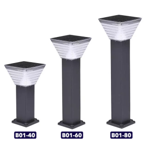 Solar Bollard Light (B01) | 6Ah 3.2V LiFePO4 Battery | 3000K CCT | IP65 Waterproof | 3 Years Warranty