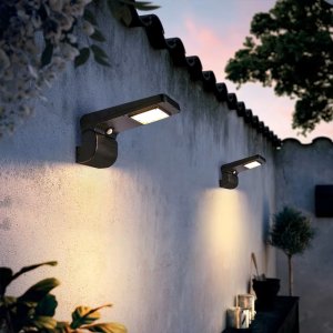 Solar Wall Light (W12) | 8000mAh 3.2V LiFePO4 Battery | 3000K CCT | IP65 Waterproof | 3 Years Warranty |